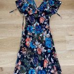 Band of Gypsies - Peony Floral Midi Dress Black XS Photo 0