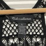 Club Z Collection NWT Black Mesh Heart Racerback Maxi Dress Swim Cover Up Size L Photo 2