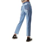 PacSun  High Rise Straight Two Tone Straight Leg Cut Off Jeans Button Fly Sz 25 Photo 1