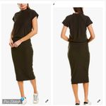 James Perse  Black Skinny Tee Shirt Dress Midi Photo 1