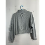 Womans Better Together Thermal Shirt Large Gray 1/4 Zip Cropped Pockets Photo 1