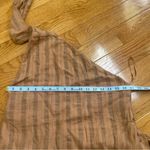 ZARA  100% Cotton One Shoulder Beaded Wrap Blouse Top Tank Brown neutral Sz S Photo 9