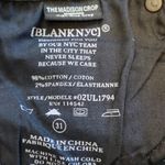 BLANK NYC  THE MADISON CROP FADED BLACK OPEN DISTRESSED RAW ANKLE JEANS 31 NWT Photo 11