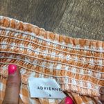 Adrienne Orange Gingham Wide-Leg Pants with Tassels Photo 5