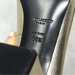 Saint Laurent NEW  Babies Edgy Mary Jane Ankle Strap Pumps Mid Heels Gold 38.5 Photo 11