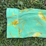 Leifsdottir‎ Anthropologie 100% Silk Green Bird Print Button Down Blouse Sz 6 Photo 2