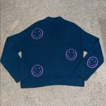 Rails  Reese Intarsia Cardigan Wool Cotton‎ Smiley Face Forest Smilies Small Photo 5