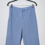 Blue Check Pants Size 4 Talbots Petite Blue Gingham Cropped Pants Photo 2