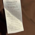 Everlane  Woven PJ Top Boxy Button Down Drop Shoulder Long Sleeves Brown S Photo 4