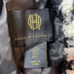 House of Harlow 1960 Houndstooth‎ Tweed Double Breast Cropped Blazer Jacket Wool Black Photo 3