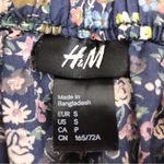 H&M  Blue Paisley Print Fit & Flare‎ Mini Skirt Elastic Waist Cotton Size Small Photo 3