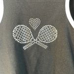 DTL Sleeveless Black &‎ White Tennis Jeweled Activewear Tank Top Size M Size M Photo 4