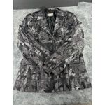 Tanjay Black & Silver Metallic Floral Textured Zip Photo 3