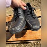 Hush Puppies  Malibu‎ Black Leather Sneaker Walking Shoe 10N Photo 3