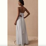 Jenny Yoo  Kiara Dress Light Green Gray Women's Maxi Morning Mist Bridesmaid Tie Photo 2