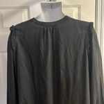 Old Navy Rustic Faded Black Ruffled Pullover Button Crew Neck Shirt Dress-Large Photo 11