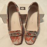 Anne Klein Flex Pink Snakeskin Loafers Women’s 6M silver buckle mocassin flats Photo 0