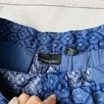 Cynthia Rowley Blue Linen Tribal Print Size 6 Boho Womens Shorts Ikat Photo 2