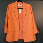 Cami NYC Revolve  Owen Notched Lapel Linen Cotton Blazer Jacket Fall Orange L NWT Photo 0