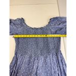 OPHELIA ROE Mini Dress‎ Polka Dot Smocked Casual Short Sleeve Blue xl Size 1X Photo 2