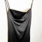 Princess Polly  NWT Black Satin Kendra Mini Dress - size 12 Photo 4