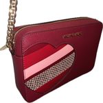 Michael Kors NWOT  Hearts Jet Set Saffiano Leather Red Crossbody Bag Gold Chain Photo 0