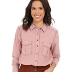 Free People  Long Sleeve Button Front Last Chance Chambray Shirt Size Small S Photo 37