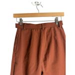 Rachel Comey  Rust Brown Belted Pleated Straight Leg High Rise Pants Size 00 Photo 8