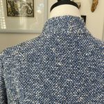 Talbots NWT  Blue Tweed Open Front Jacket Blazer Cardigan $179 M Photo 3