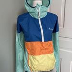 Cotopaxi Teca Technical Windbreaker Womens XS 1/2 Zip Packable Blue Green Photo 0