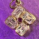 Amethyst 18K Gold & Topaz? Pendant Photo 0