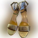 Ann Taylor  gold metallic wedge sandals 7 1/2M Photo 1