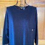 Episode Wool Blend Striped Tunic Sweater Black Size Medium Photo 8