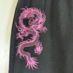 Adika  Black Sweatpants Joggers Dragon Pants Size Small EUC #5642 Photo 2