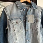 frame denim NWT Frame Le Reconstruct Fringe Jacket Photo 3