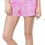 Lilly Pulitzer Size 00 The Welch Short Shorts Low Rise Flat Pink Zebra Print Photo 0