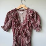 Anthropologie Moon River XS  Maxi Dress  Ruffle V Neck Short‎ Sleeve Boho Chic Photo 3