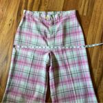 Vintage 70s High Rise Pink Plaid Bell Bottoms Size M Photo 13