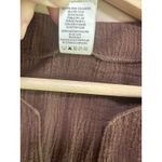 Baja Blue Swim Coverup 100% Cotton‎ Gauzy Brown Sequin Detail Size Large Beach Photo 3