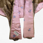 1940s Vintage Mink Fur Capelet Shrug Satin Lined Hollywood Glam Wrap Medium Fit Brown Photo 5