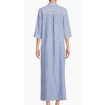 Lilly Pulitzer  Shirt Dress Womens Large Natalie Blue White Stripe Cover Up Maxi Photo 3