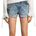 ALLSAINTS Blue Rose Denim Shorts Photo 1