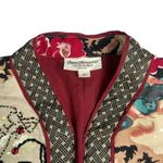 Norm Thompson Women's Vintage Long Sleeve Cream Mandarin Collar Tang Suit Medium Tan Photo 1