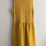Maeve  Anthropologie Lace Floral Top Mustard Dress Sleeveless Pockets Size‎ S Photo 3