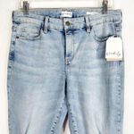 Wonderly Size 6 Jeans Distressed Light Blue Girlfriend Crop Ankle Straight 615 Photo 2