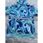 Hill House Home Allie Zip Up Hoodie Ocean Kaleidoscope XS Blue Photo 9