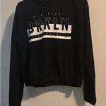 H&M Black Crewneck Sweater with White Print Photo 1