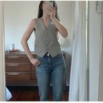 The Frankie Shop Gelso Waistcoat Light Taupe Melange Vest Neutral Sz XS Tan Photo 1