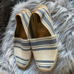 Tory Burch  Striped Cream and Blue Espadrilles Shoes 5.5 Photo 2