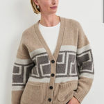 Rails NWT Women's  Chelsea Cardigan Brown/Print size Large wool Photo 0